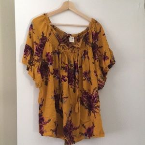 Yellow Flowery Top
